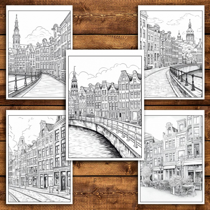 Carte de colorat pentru relaxare si antistres, 50 de ilustratii, Amsterdam, 106 pagini [5]