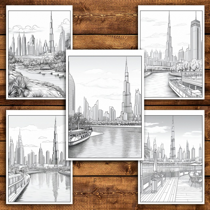 Carte de colorat pentru relaxare si antistres, 50 de ilustratii, Dubai, 106 pagini [5]