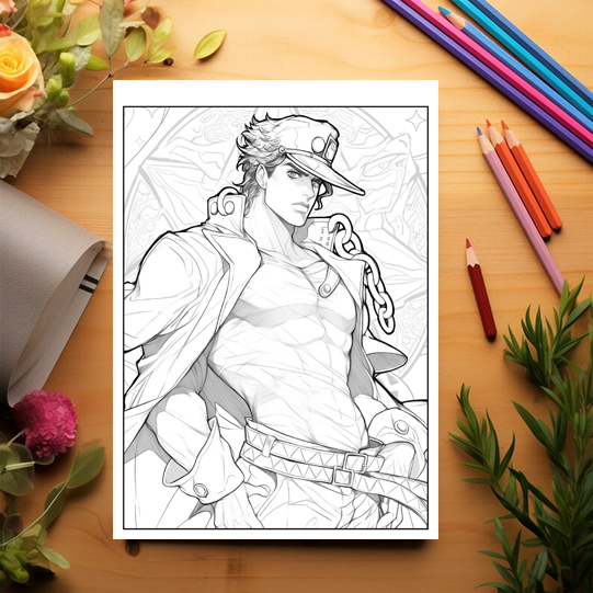 Carte de colorat pentru relaxare si antistres, 50 de ilustratii, Hot Manga Boys, 106 pagini [3]