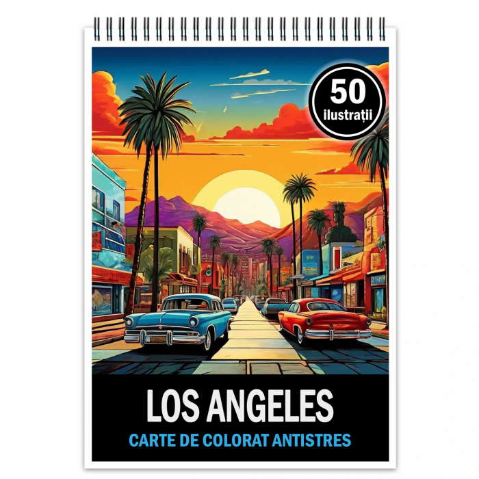 Carte de colorat pentru relaxare si antistres, 50 de ilustratii, Los Angeles, 106 pagini [1]