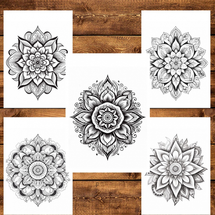 Carte de colorat pentru relaxare si antistres, 50 de ilustratii, Mandala - Volumul II, 106 pagini [3]