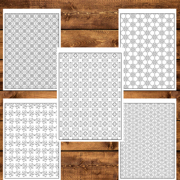 Carte de colorat pentru relaxare si antistres, 50 de ilustratii, Tipare relaxante, 106 pagini [6]