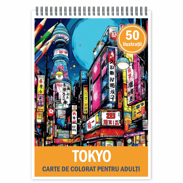 Carte de colorat pentru relaxare si antistres, 50 de ilustratii, Tokyo, 106 pagini [1]