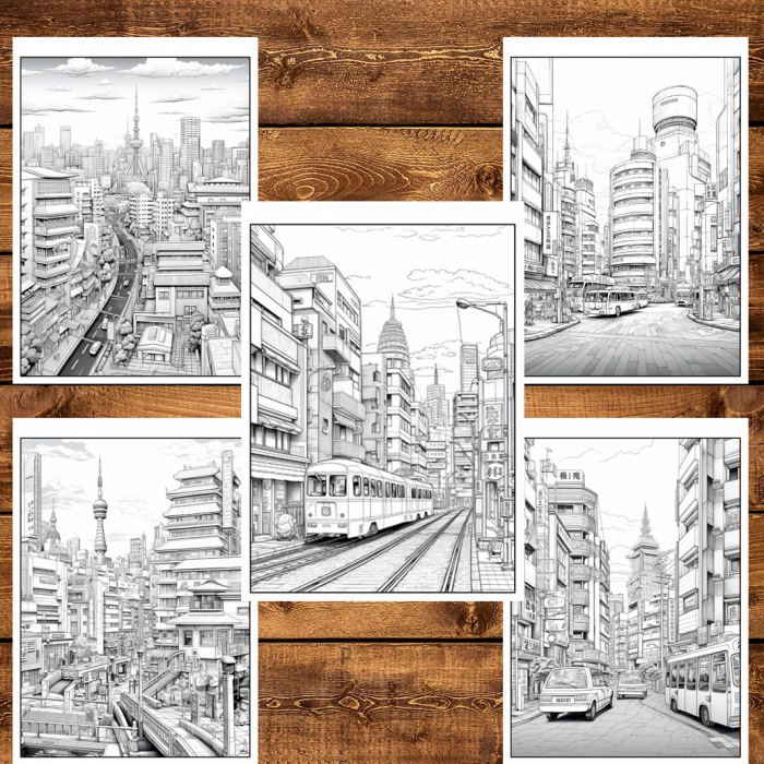 Carte de colorat pentru relaxare si antistres, 50 de ilustratii, Tokyo, 106 pagini [6]