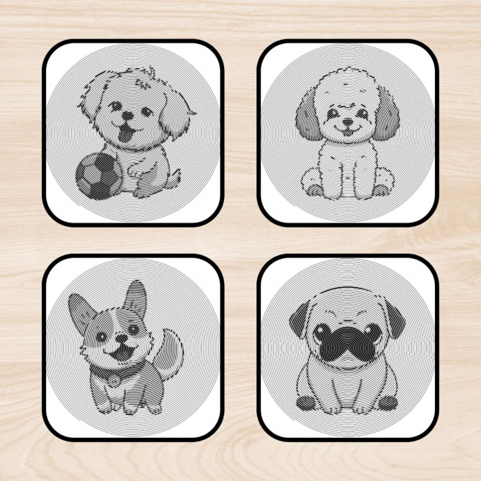 Carte de colorat stil Spiroglyphic, 25 de ilustratii Cats and Dogs, 56 pagini [3]