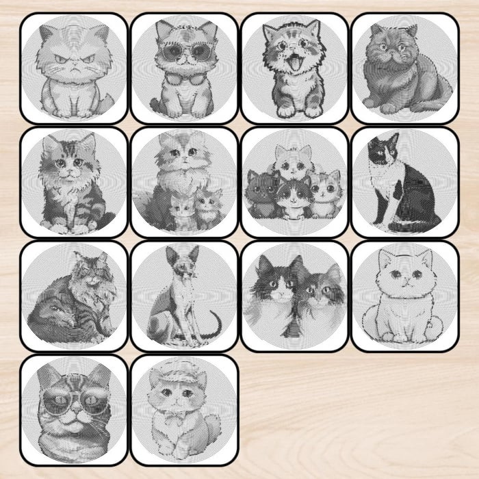 Carte de colorat stil Spiroglyphic, 25 de ilustratii Cats and Dogs, 56 pagini [4]