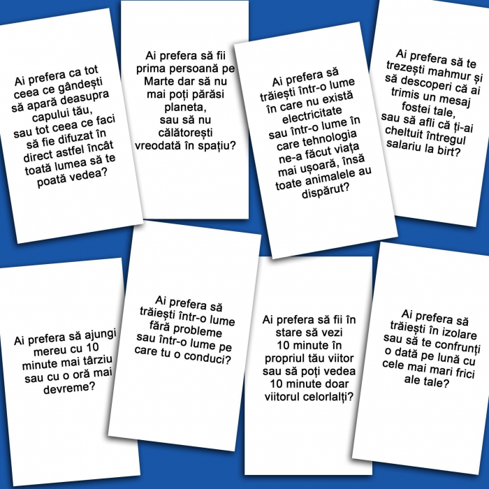 Joc de carti pentru petreceri - Ce ai prefera? Editia clasica, limba romana, 300 intrebari, pentru 2-20 jucatori [2]