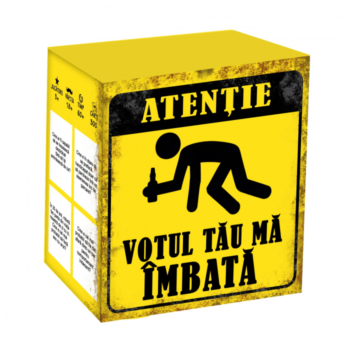 Joc de carti pentru petreceri - Votul tau ma imbata, limba romana, 300 intrebari, pentru 3-20 jucatori [1]