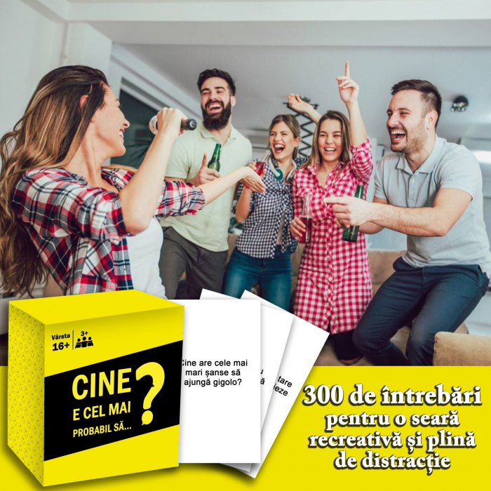 Joc de carti pentru petreceri - Cine e cel mai probail sa...?, 300 intrebari, limba romana, pentru 2-20 jucatori [3]