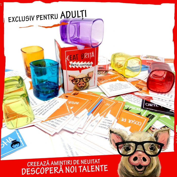 Ceat Brita - Betia continua, joc de carti pentru petreceri. Limba romana - 125 de carti de joc cu provocari haioase [5]