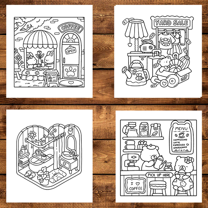 Martisor de colorat, 41 de ilustratii format A5, carte de colorat cu spira metalica, model: Coltisor Dragut [5]