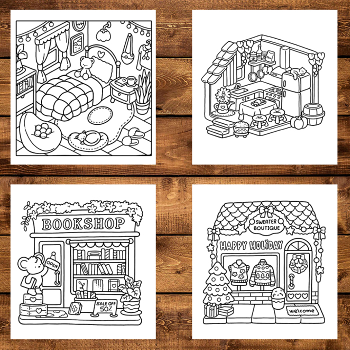 Martisor de colorat, 41 de ilustratii format A5, carte de colorat cu spira metalica, model: Coltisor Dragut [4]