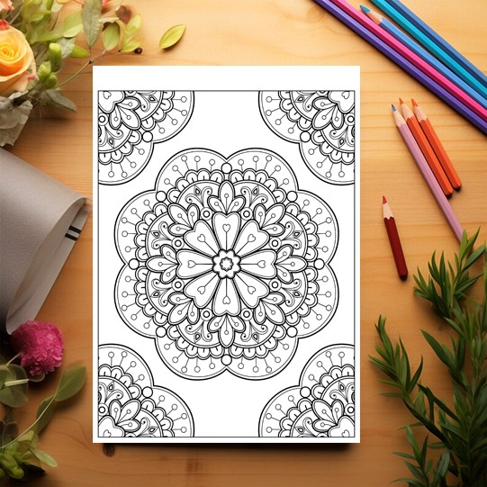 Mega Carte de colorat pentru relaxare si antistres, 100 de ilustratii, Mandale, 206 pagini [3]