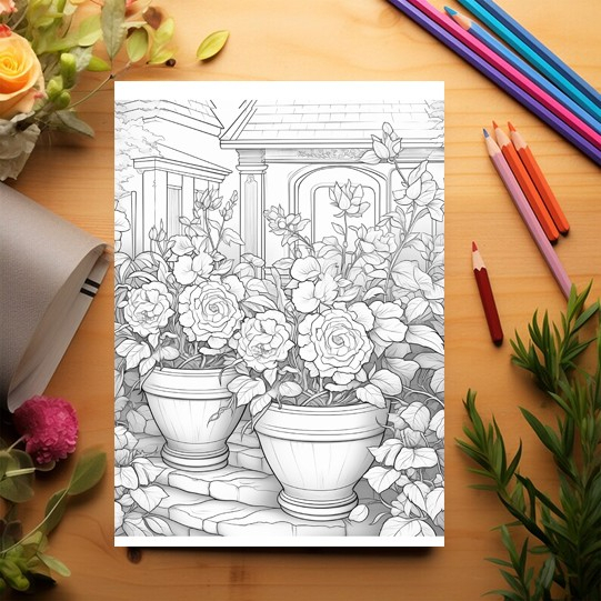 Mega cartea de colorat pentru relaxare si antistres, un mix de 100 de ilustratii, Editia Florala, 206 pagini [3]