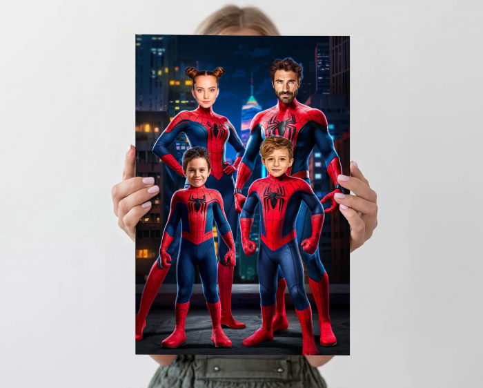 Portret personalizat - Familie Spider Man [2]
