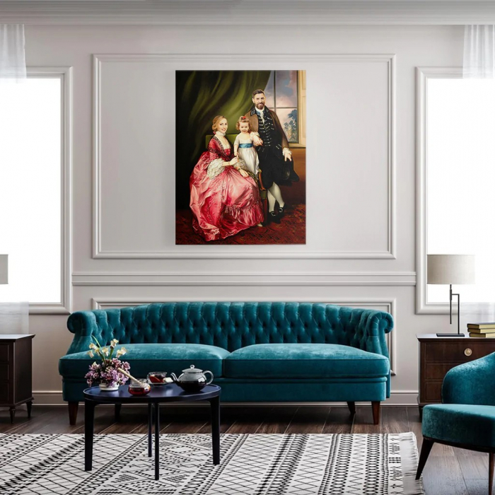 Portret personalizat - 3 persoane - Familie nobila [2]