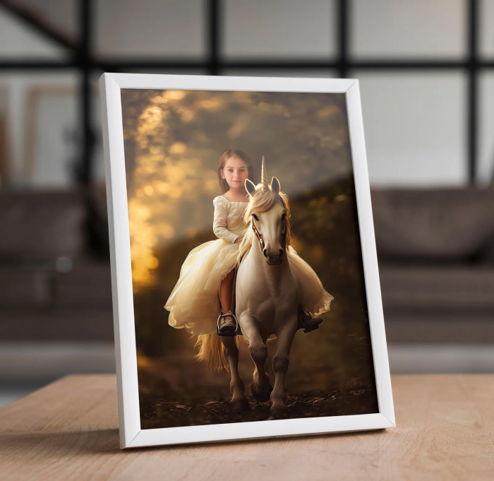 Portret personalizat - Printesa pe Unicorn [4]