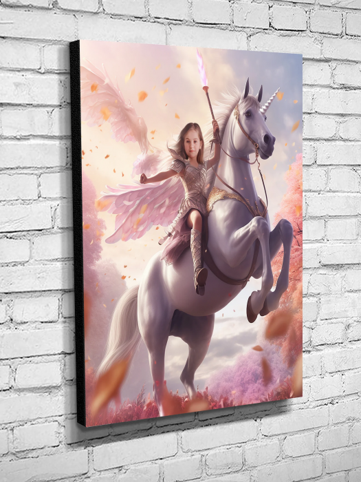 Portret personalizat - Printesa pe Unicorn [2]