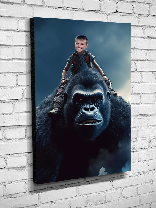 Portret personalizat - Baietel cu King Kong [2]