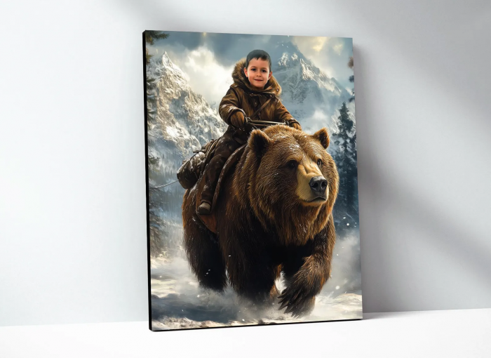 Portret personalizat - Copilas pe Urs [3]