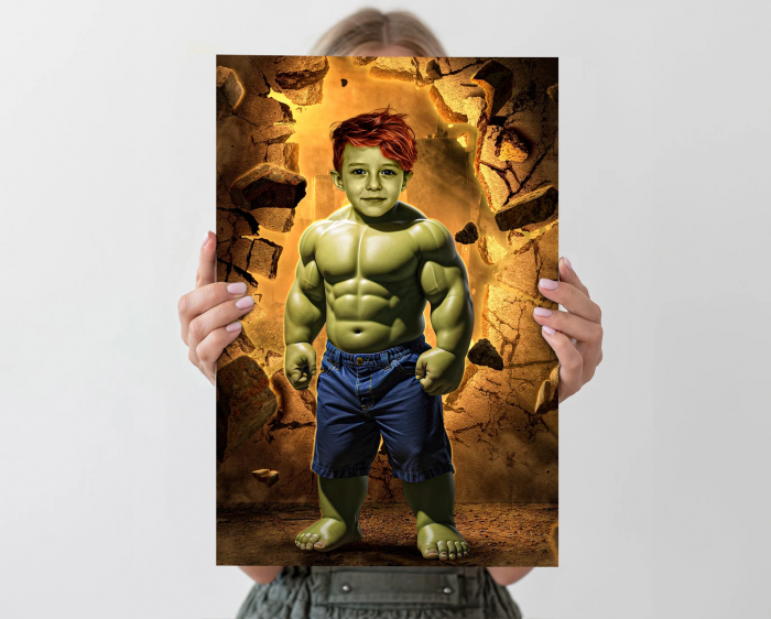 Portret personalizat - Micul Hulk [3]