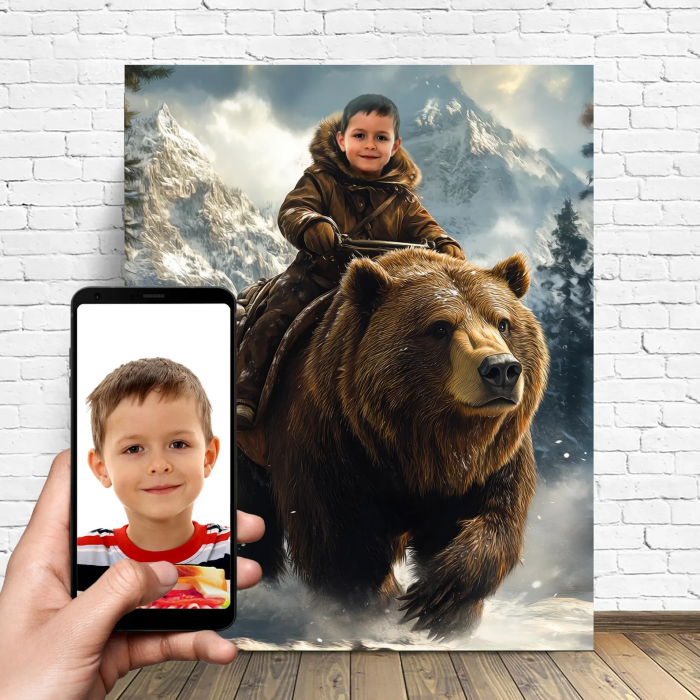 Portret personalizat - Copilas pe Urs [1]