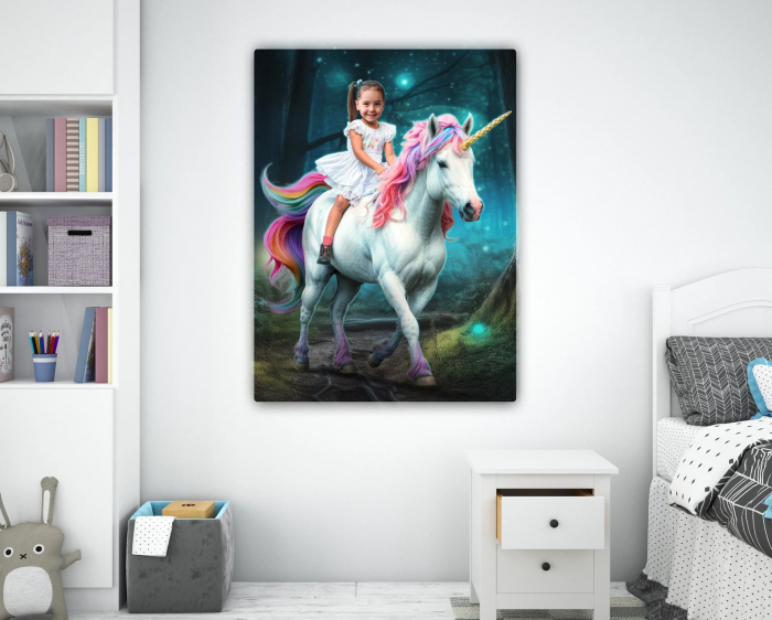 Portret personalizat - Fetita pe Unicorn [2]