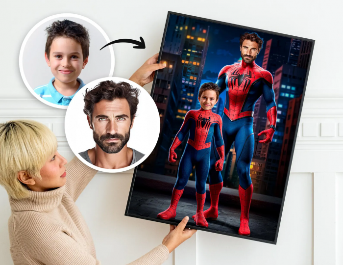 Portret personalizat - Spider Family [4]