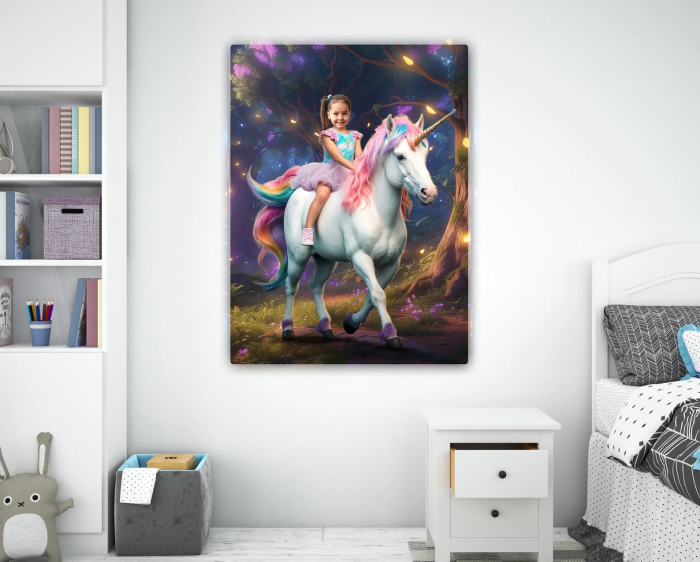Portret personalizat - Printesa pe Unicorn [3]