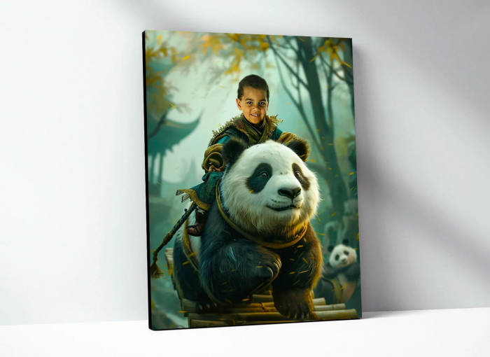 Portret personalizat - Panda Rider [2]