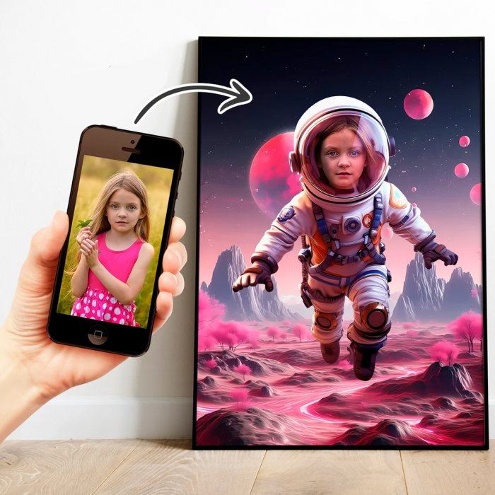 Portret personalizat - Fetita Cosmonaut [1]
