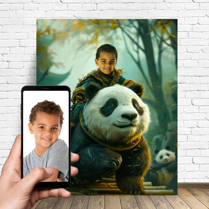 Portret personalizat - Panda Rider [1]