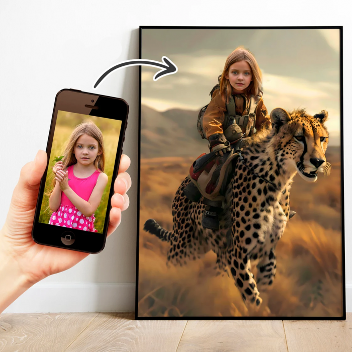Portret personalizat - Fetita pe Ghepard [1]