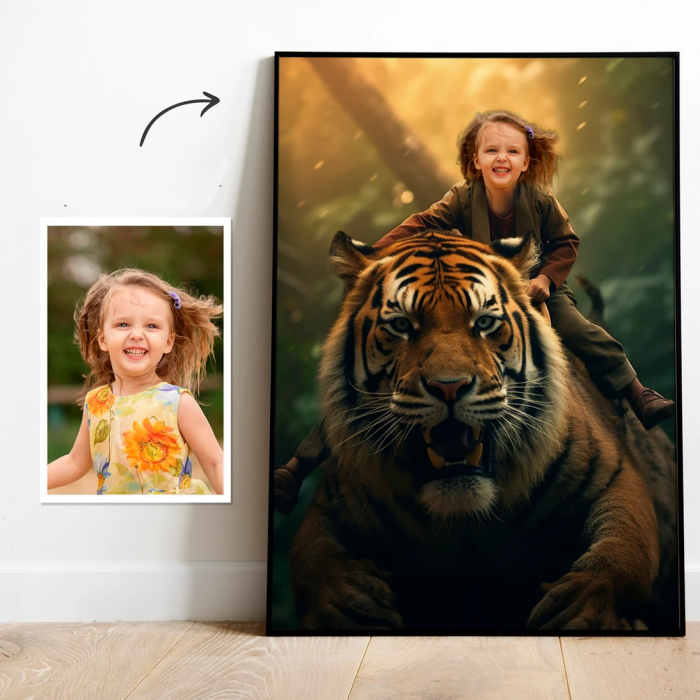 Portret personalizat - Fetita pe Tigru [1]