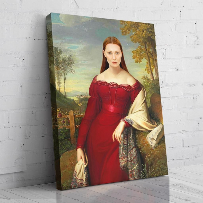 Portret personalizat - Doamna in rosu [2]