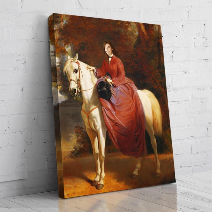 Portret personalizat - Doamna pe cal [2]