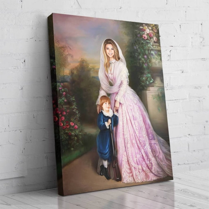 Portret personalizat - Ducesa cu baietelul ei [2]