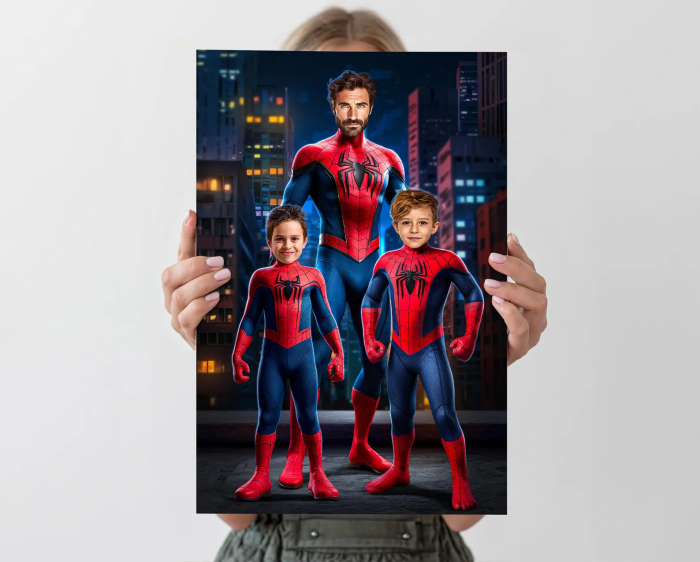 Portret personalizat - Familie Spider Man [2]