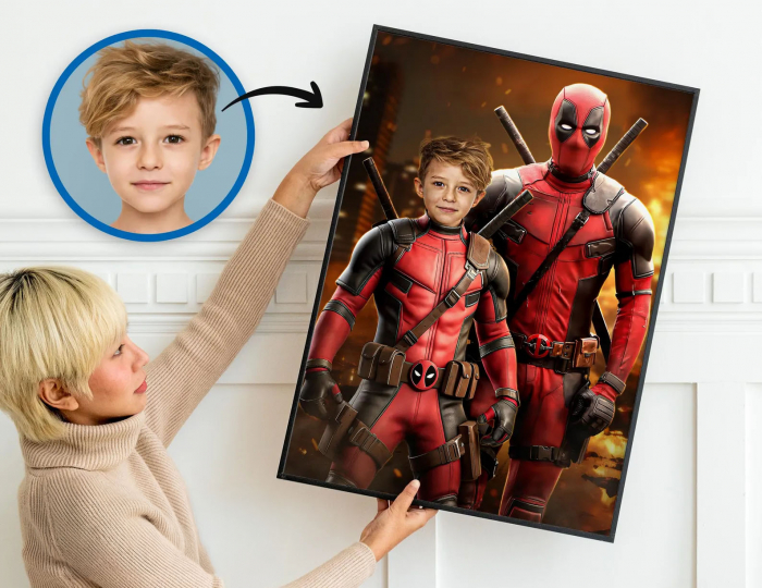 Portret personalizat - Micul Deadpool - Copie [2]