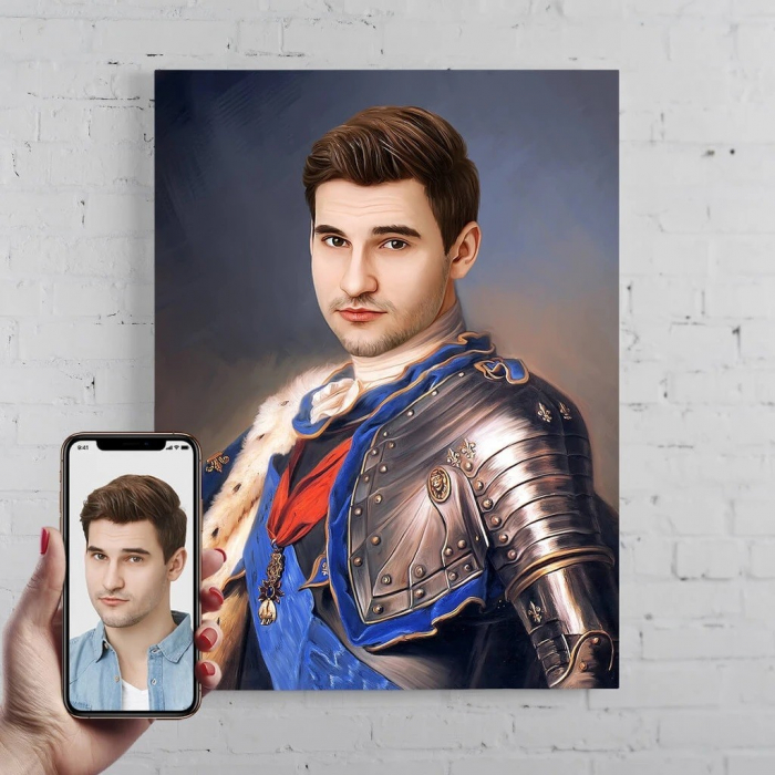 Portret personalizat - Print in armura [1]
