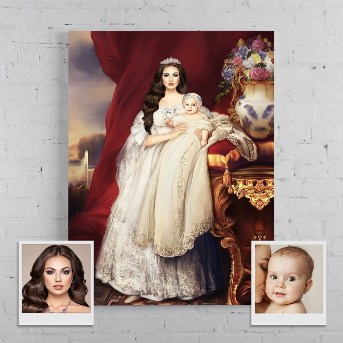 Portret personalizat - Regina si copilul ei [1]