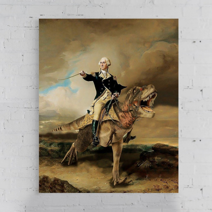 Portret personalizat - Washington pe dinozaur [1]