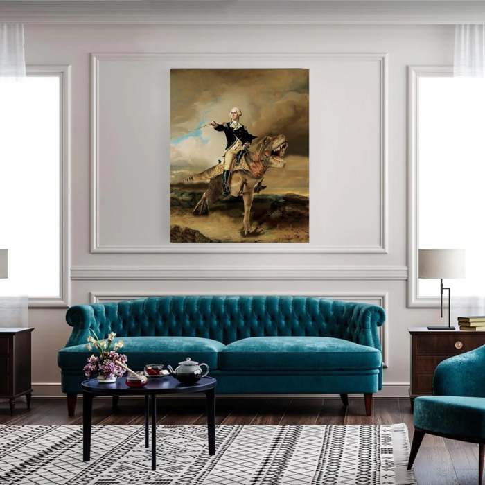 Portret personalizat - Washington pe dinozaur [2]