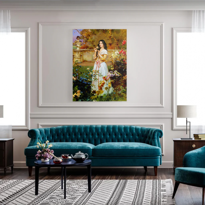 Portret personalizat - The Lady in the Rose Garden [3]