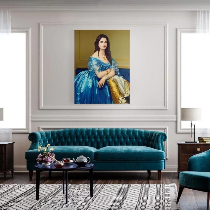 Portret personalizat - The Lady in Blue [3]