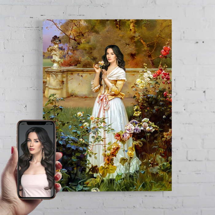 Portret personalizat - The Lady in the Rose Garden [1]