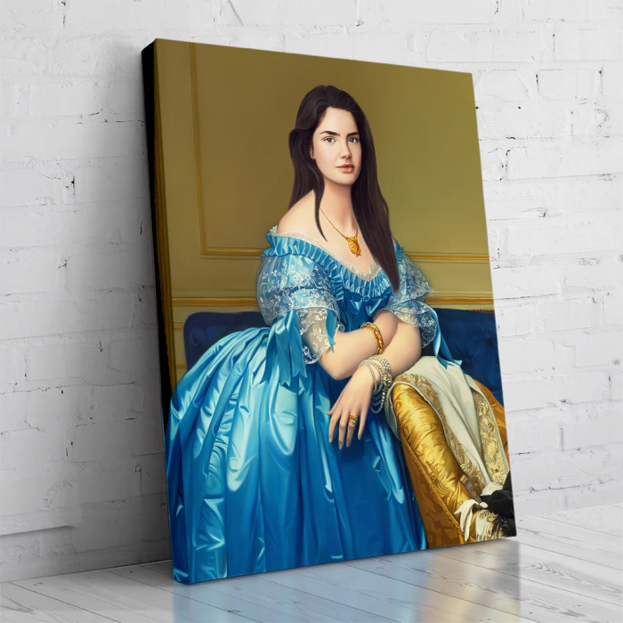 Portret personalizat - The Lady in Blue [2]