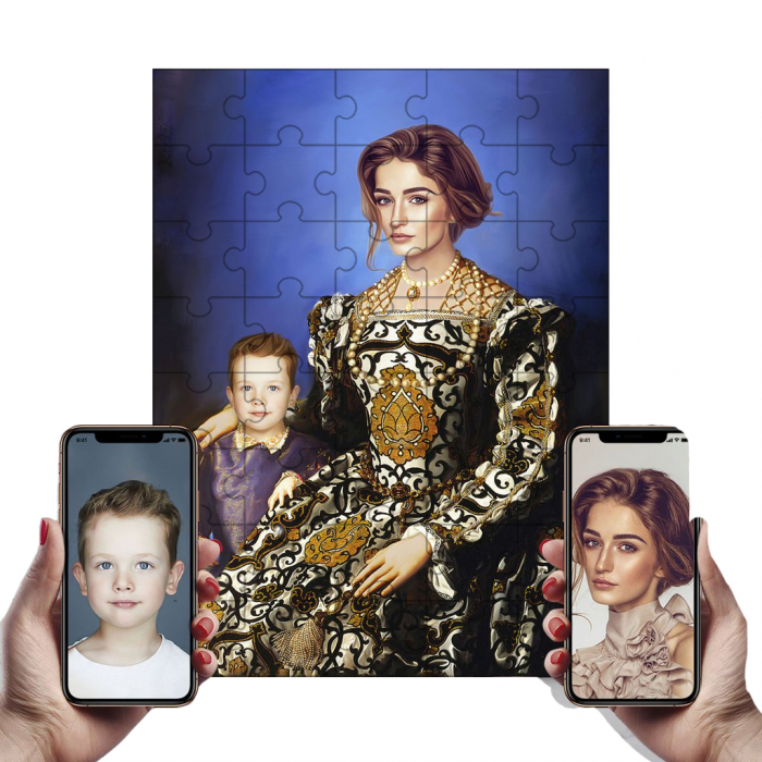 Puzzle cu Portret Personalizat - 2 persoane - Familie nobila [1]