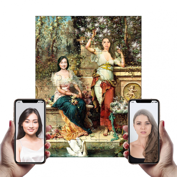 Puzzle cu Portret Personalizat - Domnite - 2 doamne [1]