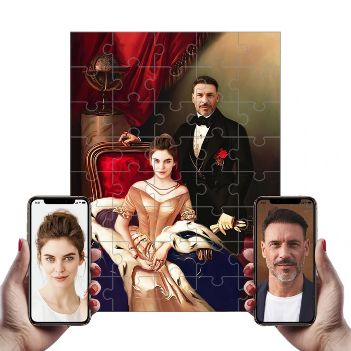 Puzzle cu Portret Personalizat - Cuplu Nobil [1]